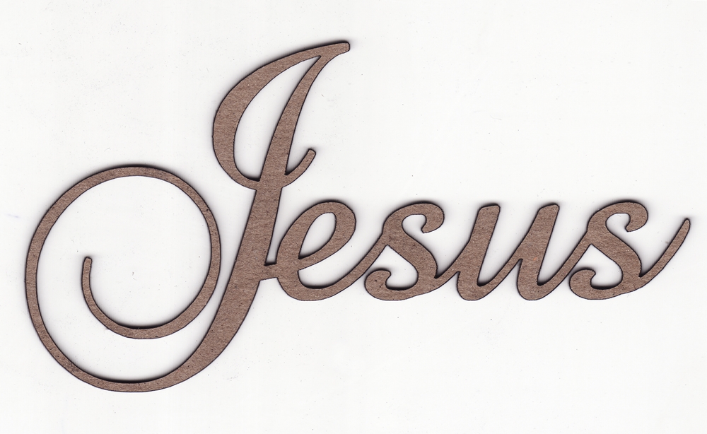 jesus name written in cursive letters
