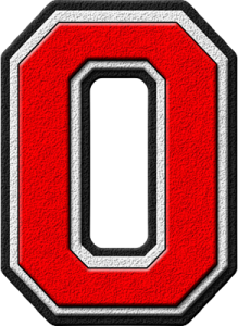 letter O - red