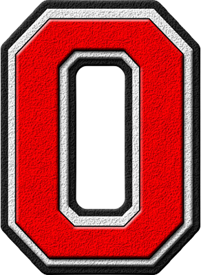 letter O - red