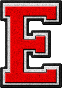 Letter - E (red)