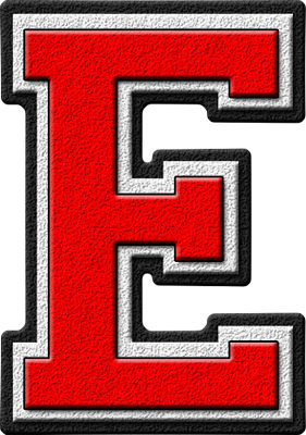 Letter - E (red)