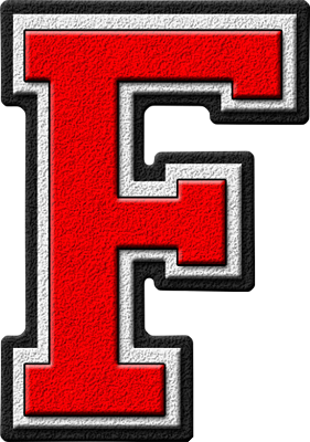 Letter - F (red)