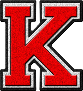 Letter - K (red)