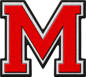 Letter - M (red)