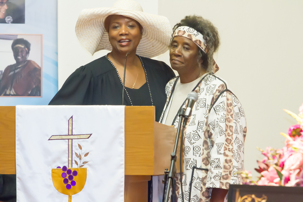 Evangelist Mary Bibbs with Honoree Debbi Cook